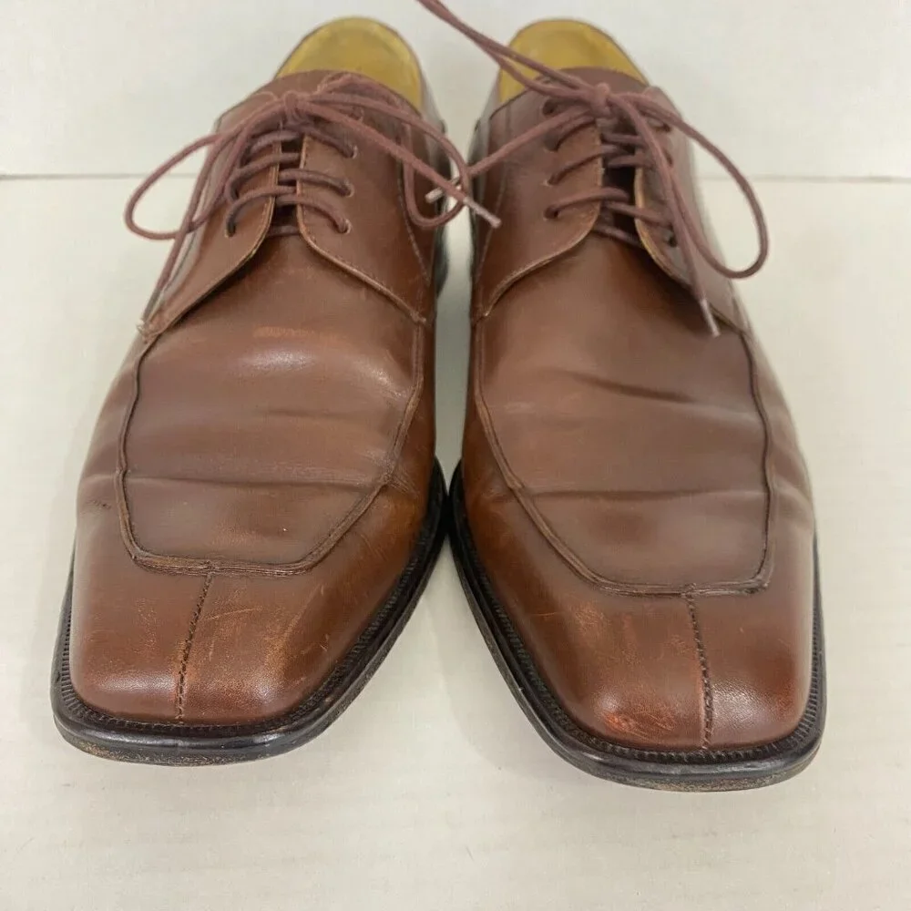 MEZLAN "Columbus" Brown Leather Oxford Dress Shoes Mens Sz 8 M‎ Spain Lace Up 8M - Picture 4 of 16
